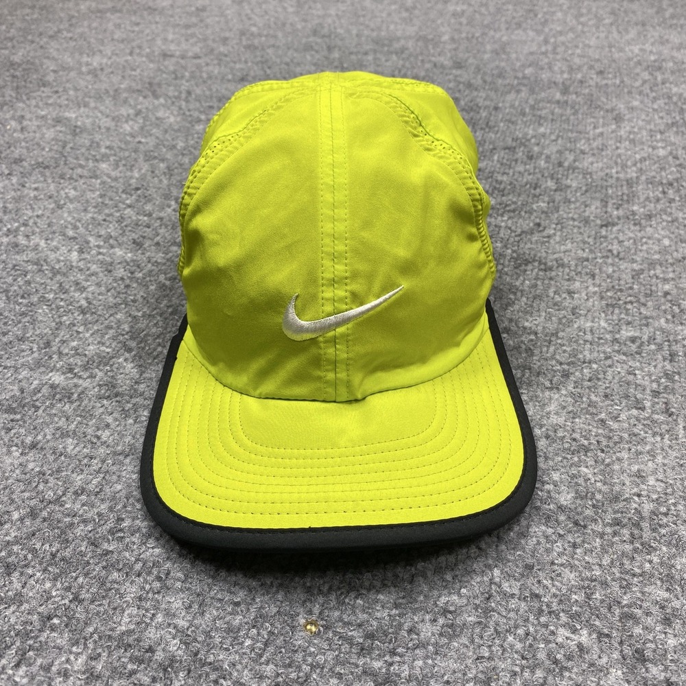 Nike Hat Cap Strap Back Mens One Size Yellow Featherlight Dri-FIT Adjustable